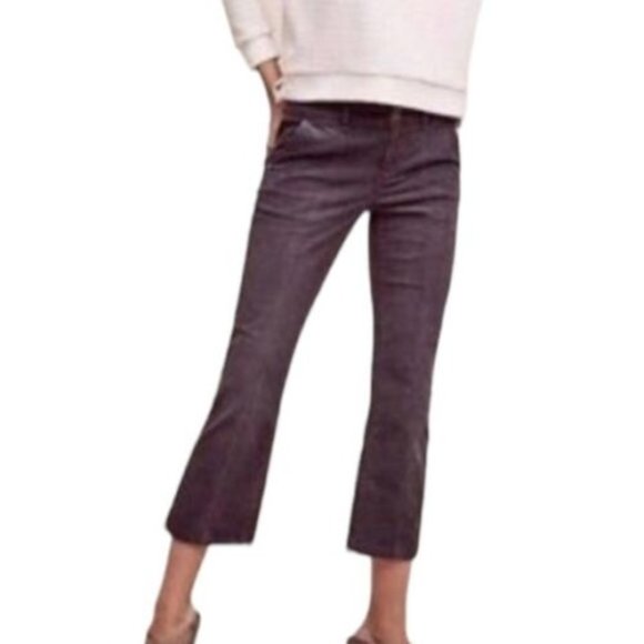 Anthropologie Pilcro Stet Cropped Grey Midrise stretch cords size 30 - Picture 1 of 9